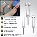 Cross Canada® Tuning Fork Set (C-128, C-256 & C-512), 128 Cps (128 Hz), 256 Cps (256 Hz) & 512 Cps (512 Hz) Medical Tuning Forks Set