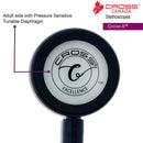 Cross Canada® 11-208 Cross-X™ Clinician Monitoring Stethoscope, Black-Finish Chestpiece, Black Tube, Stem and Headset