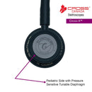 Cross Canada® 11-208 Cross-X™ Clinician Monitoring Stethoscope, Black-Finish Chestpiece, Black Tube, Stem and Headset