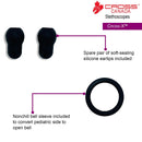 Cross Canada® 11-208 Cross-X™ Clinician Monitoring Stethoscope, Black-Finish Chestpiece, Black Tube, Stem and Headset