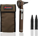 Cross Canada 11-113 Physician Fiber Optic LED Pocket Otoscope Diagnostic Set, Chocolate Brown