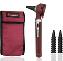 Cross Canada 11-091 Physician Fiber Optic LED Pocket Otoscope Diagnostic Set, Burgundy