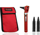 Cross Canada 11-082 Physician Fiber Optic LED Pocket Otoscope Diagnostic Set, Red