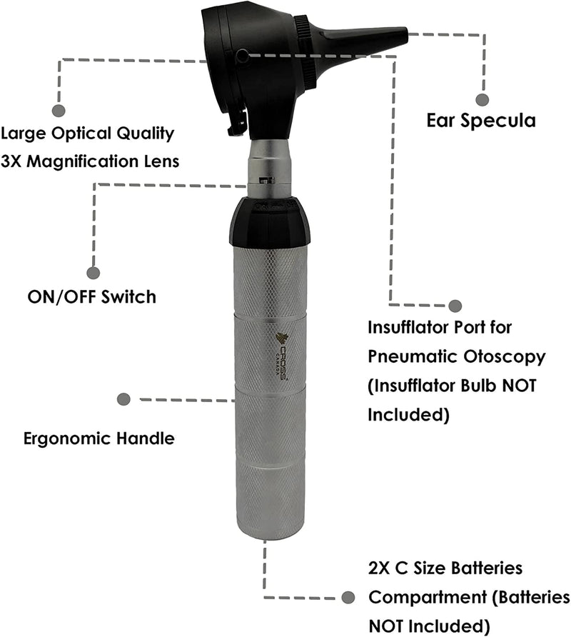 Cross Canada 11-094 Physician LED Otoscope Diagnostic Set