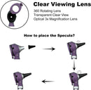 Cross Canada 11-085 Physician Fiber Optic LED Pocket Otoscope Diagnostic Set, Purple