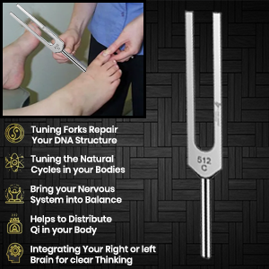 thumbnail image 2 of CYNAMED USA Tuning Fork Set Of 5 - Medical Surgical Diagnostic + Free Pen Light 2 of 6