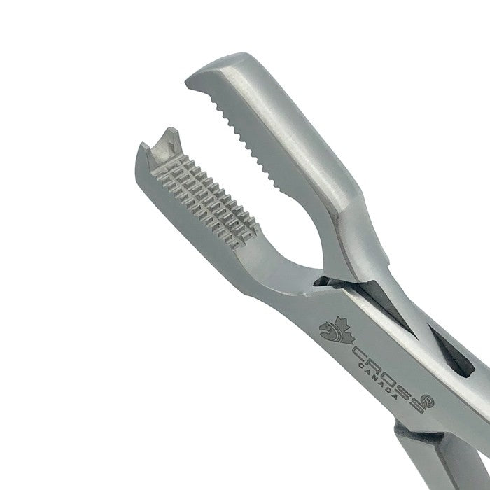 KERN BONE HOLDING FORCEPS, 5" (12.5CM), WITH RATCHET, 2X2 TEETH